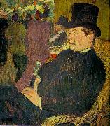  Henri  Toulouse-Lautrec Portrait of Monsieur Delaporte at the Jardin de Paris Sweden oil painting artist